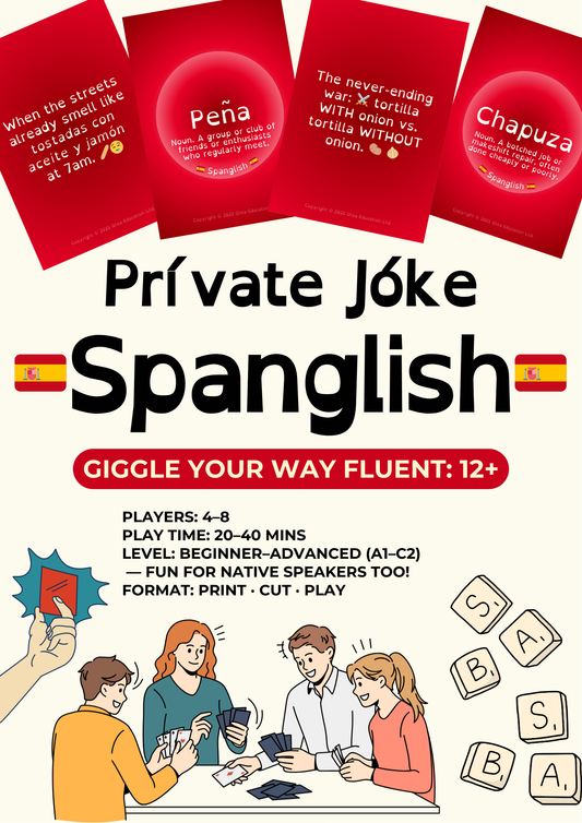 Private Joke ® Spanglish (12+) – Spanish Word Game